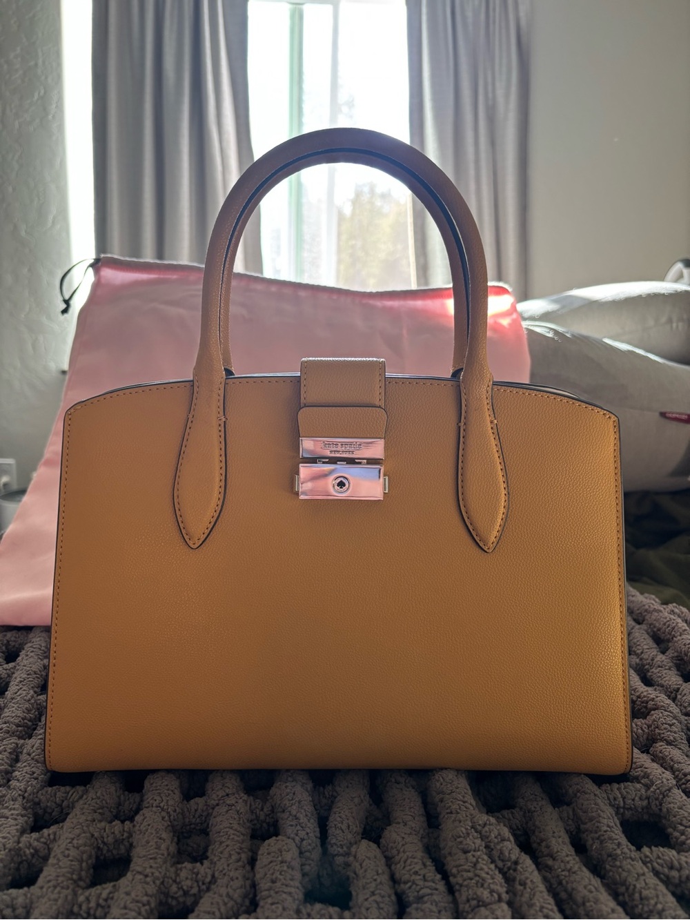 kate spade Mustard Yellow Structured Leather Satchel